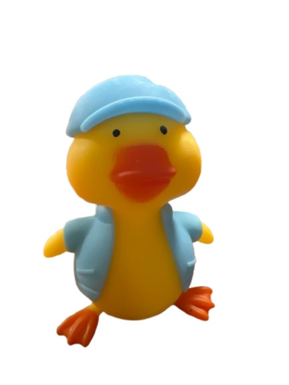 #799 Squishy Duck  - Yellow and Light Blue